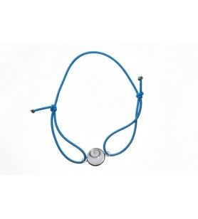   elastisches kabelarmband und auge der heiligen lucie, gefasst in silber 7.9