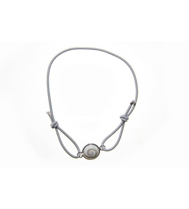   elastisch koord armband en oog van saint lucie set in zilver 7.9