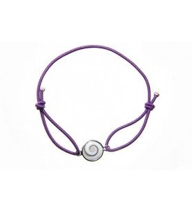   elastisches kabelarmband und auge der heiligen lucie, gefasst in silber 7.9