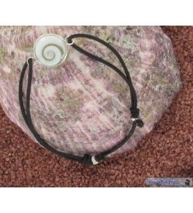   pulsera de cordón elástico y ojo de santa lucie engastado en plata 7.9