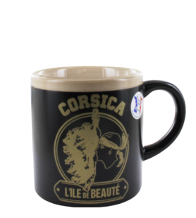   Zwart koffiekopje Corsica bruine binnenkant 5.4