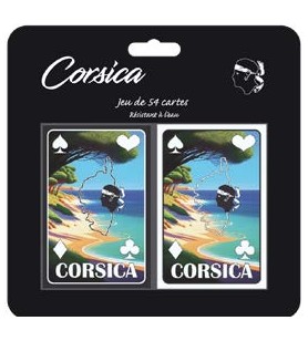 Carte à jouer fond plage Corsica