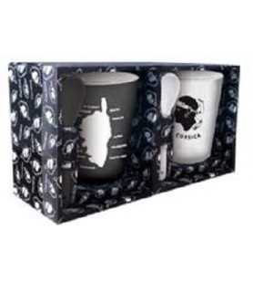 Coffret tasse à café + cuillère Corsica