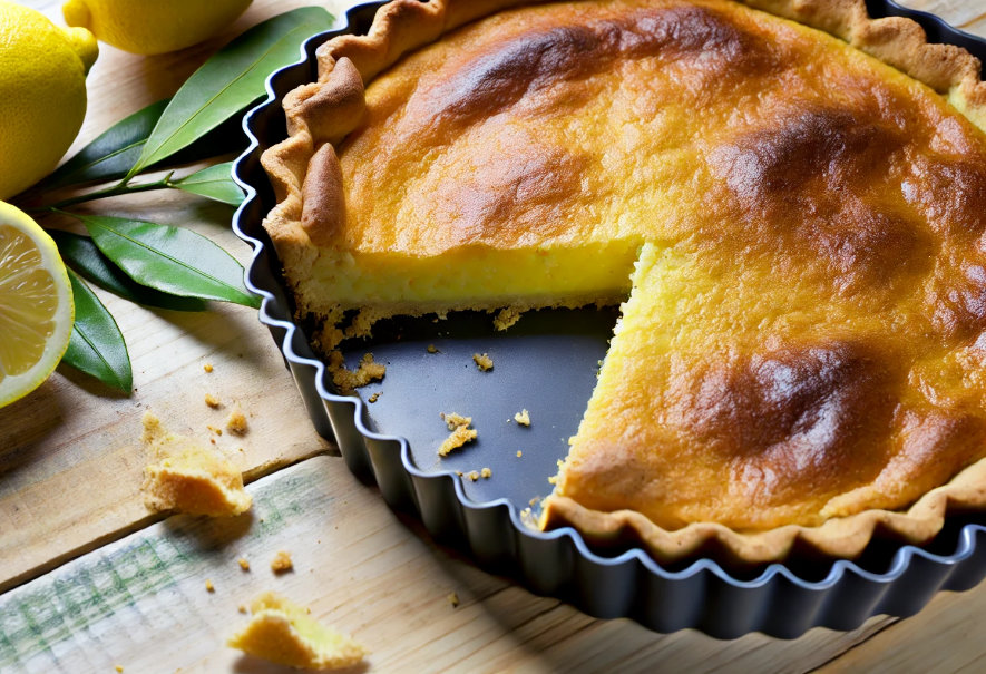 Recipe of the ambrucciata: lemon pie and brocciu